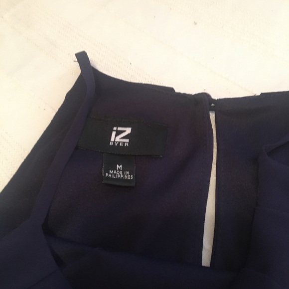 IZ BYER Navy Blue Junior’s dress with belt. - Picture 6 of 8